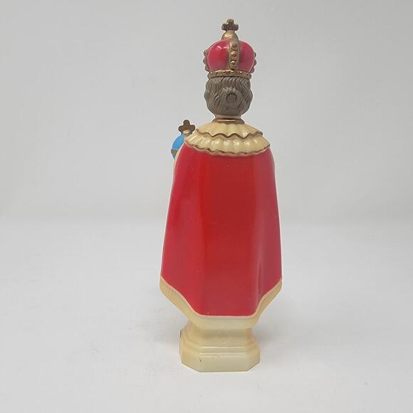 Vintage Infant Prague Child Jesus Miniature Plastic Statue Religious Figure - Picture 3 of 9